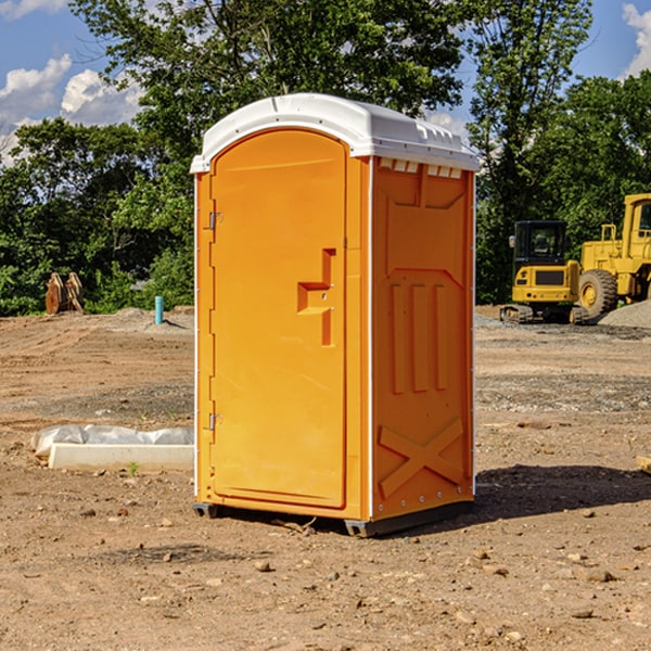 how often are the porta potties cleaned and serviced during a rental period in Carman IL